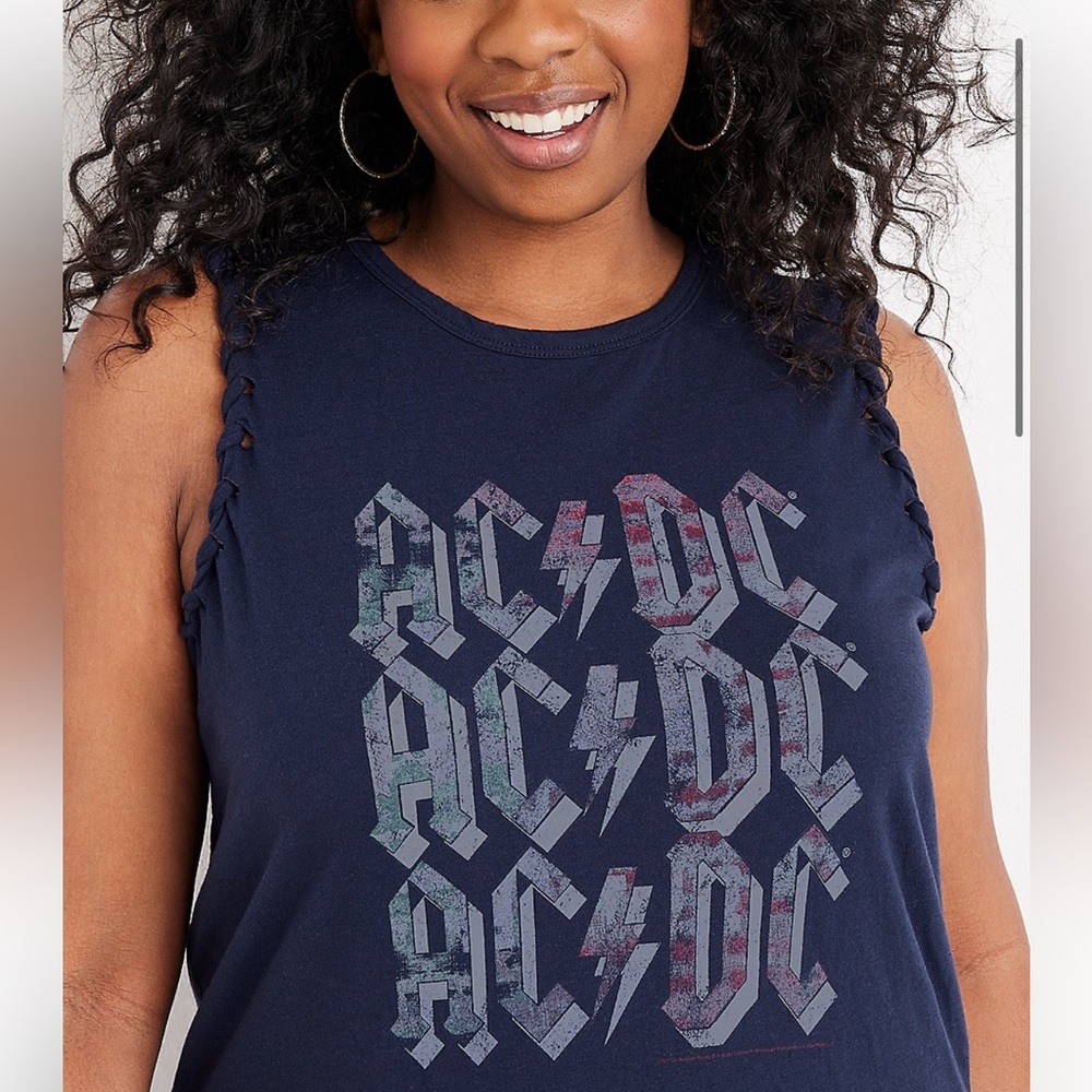 Maurices 1X  Americana ACDC Graphic Tank